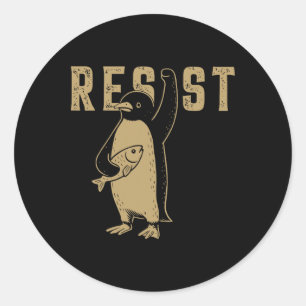 Resistent Pinguine Activism Grafik, die wir mit Pe Runder Aufkleber