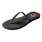 Resistenz in Regenbogenfarben Flip Flops Badesandalen (Schrägansicht)