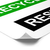 Resistenz-Plakat für die Wiederverwendung reduzier Poster (Ecke)