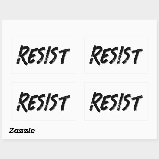 Resistenz Rechteckiger Aufkleber (Blatt)