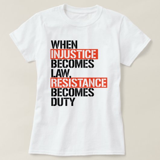 RESISTENZ WIRD ZOLL T-Shirt (Design vorne)