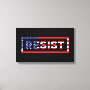 RESISTIEREN Flagge der Vereinigten Staaten Leinwanddruck
