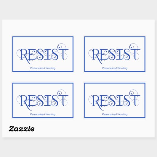 RESISTIN RECHTECKIGER AUFKLEBER (Blatt)