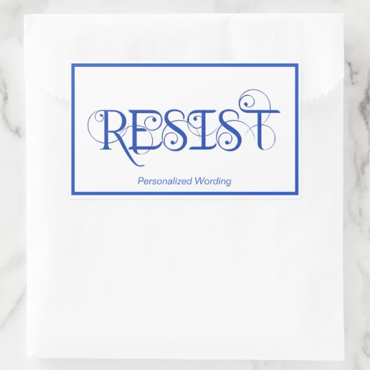 RESISTIN RECHTECKIGER AUFKLEBER (Tasche)