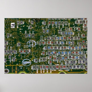 Resistors on a Circuit Board Poster