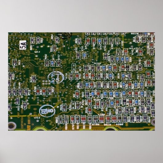 Resistors on a Circuit Board Poster (Vorne)