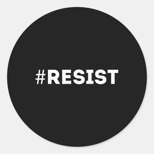 #resistst runder aufkleber (Vorderseite)