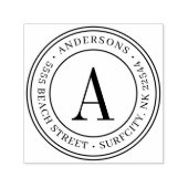 (RESIZIERT) Elegante Monogramm-Rücksendeadresse Se Permastempel (Design)