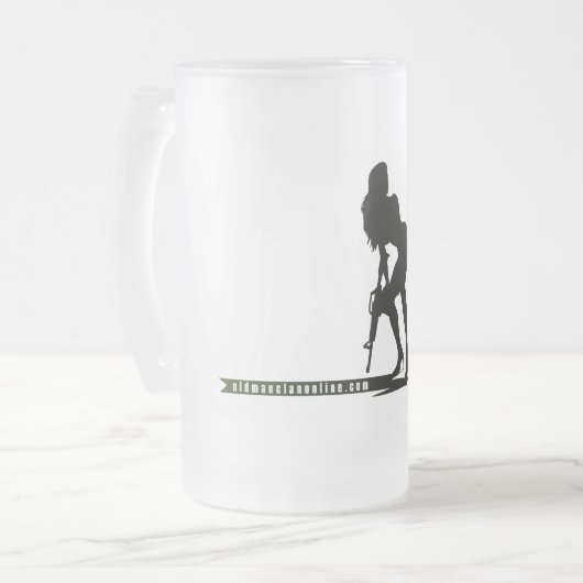 Resolutes Mädchen OMC Mattglas Bierglas (Vorderseite Links)