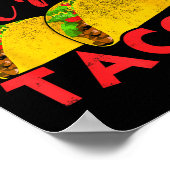 Resolution Eat More Tacos Funny New Year Holiday  Poster (Ecke)