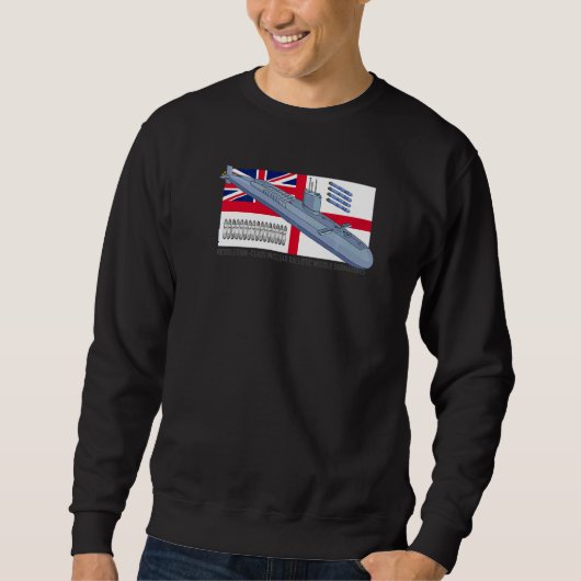 Resolution-Klasse britisches U-Boot Vintage-Flagge Sweatshirt (Vorderseite)