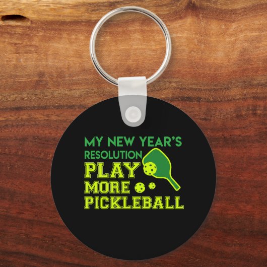 Resolution Play Pickleball Neujahr 2018 Schlüsselanhänger (Vorderseite)