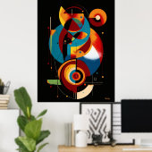 Resonant Axis – Minimal Geometric Constructivism Poster (Heimbüro)