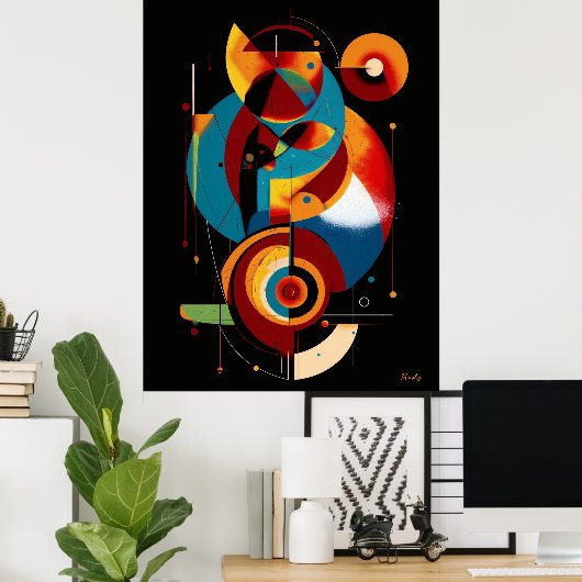 Resonant Axis – Minimal Geometric Constructivism Poster (Heimbüro)