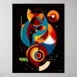 Resonant Axis – Minimal Geometric Constructivism Poster