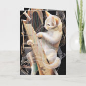 Resonant Whiskers – Surreal Cat Greeting Card Karte (Rückseite)