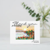 Resort, Küste, Segelboote Postkarte (Stehend Vorderseite)