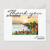 Resort, Küste, Segelboote Postkarte (Vorderseite)