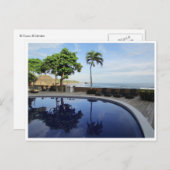 Resort-Pool Postkarte (Vorne/Hinten)