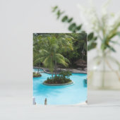 Resort Pool Postkarte (Stehend Vorderseite)