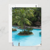 Resort Pool Postkarte (Vorne/Hinten)