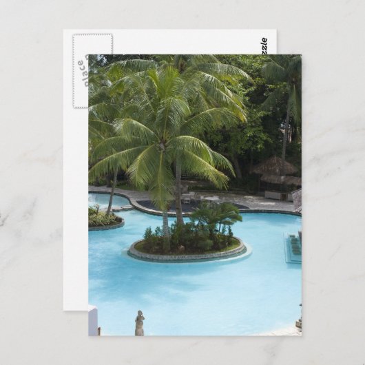 Resort Pool Postkarte (Vorne/Hinten)