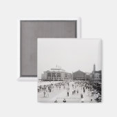 Resort Touristen auf der Esplanade Magnet (Vorderseite/Rückseite)