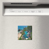 Resort View Bali Magnetic Button Magnet (In Situ (Geschirrspüler))