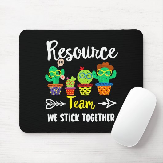Resource Team, Funny Cactus Crew Resource Teacher Mousepad (Mit Mouse)