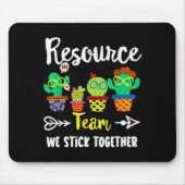 Resource Team, Funny Cactus Crew Resource Teacher Mousepad (Vorne)