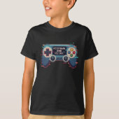 Respawn and Retry - Retro Gaming Glitch Art T-Shirt (Vorderseite)