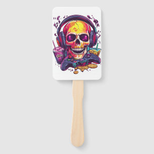 Respawn bereit � Lustiger Gamer-Totenkopf Fächer