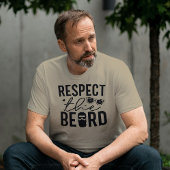 Respect The Beard Funny Design Tri-Blend Shirt
