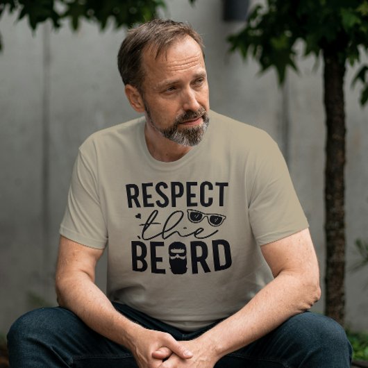 Respect The Beard Funny Design Tri-Blend Shirt