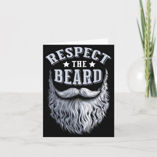 Respect The Beard Vintage Bearded Man Husband Karte (Vorderseite)