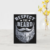 Respect The Beard Vintage Bearded Man Husband Karte (Gelbe Blume)