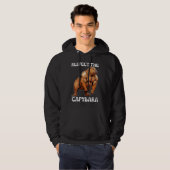 Respect The Capybara   Fitness Bodybuilder Hoodie (Vorne ganz)