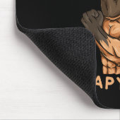 Respect The Capybara - Funny Fitness Bodybuilder R Mousepad (Ecke)