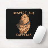 Respect The Capybara - Funny Fitness Bodybuilder R Mousepad (Mit Mouse)