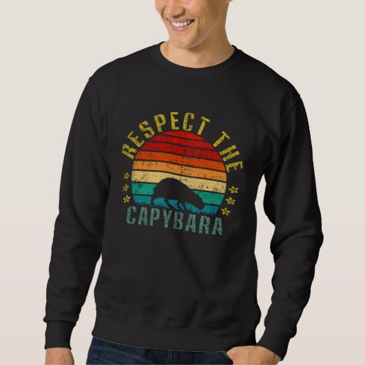 Respect The Capybara  Retro Sweatshirt (Vorderseite)