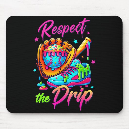 Respect The Drip Cool Ice Cream Drip Style For Boy Mousepad (Vorne)