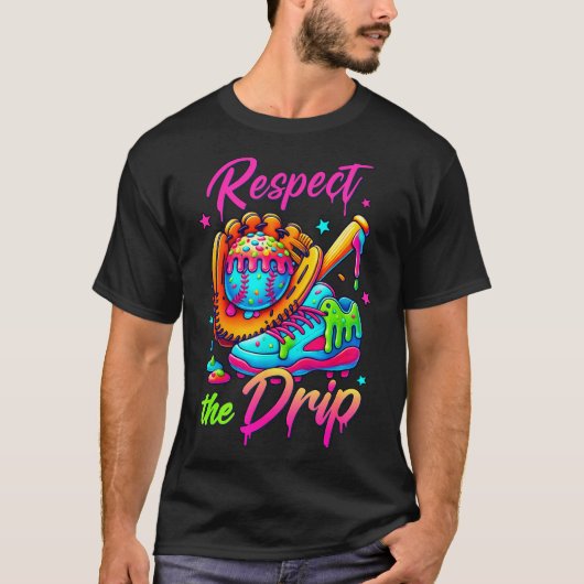 Respect The Drip Cool Ice Cream Drip Style For Boy T-Shirt (Vorderseite)