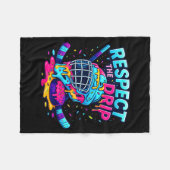Respect The Drip Ice Hockey Stick & Puck Dripn Fleecedecke (Vorderseite (Horizontal))
