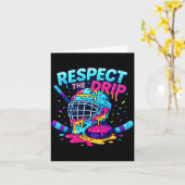 Respect The Drip Ice Hockey Stick &amp; Puck Dripn Karte (Gelbe Blume)