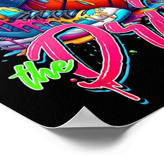 Respect The Drip Sketll Ice Cream Drip With Sprink Poster (Ecke)