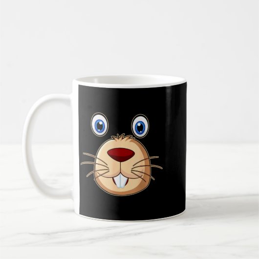 Respect The Groundhog Day Funny Groundhog Face Kaffeetasse (Links)