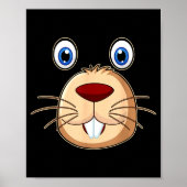Respect The Groundhog Day Funny Groundhog Face  Poster (Vorne)