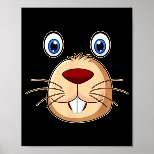 Respect The Groundhog Day Funny Groundhog Face  Poster (Vorne)