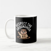 Respect The Groundhog Funny 67 Meme Six Seven Grou Kaffeetasse (Links)
