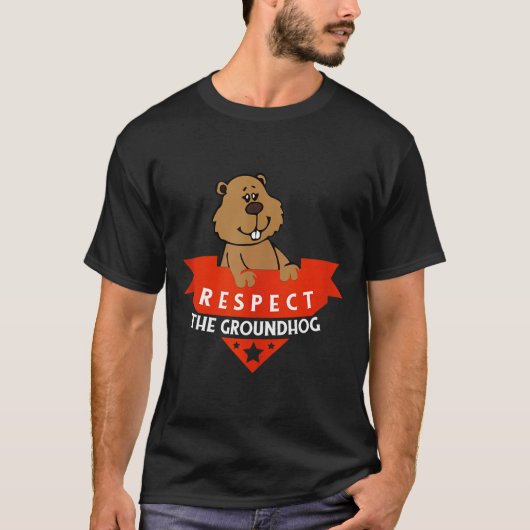 Respect The Groundhog Funny Groundhog Day Tank Top (Vorderseite)
